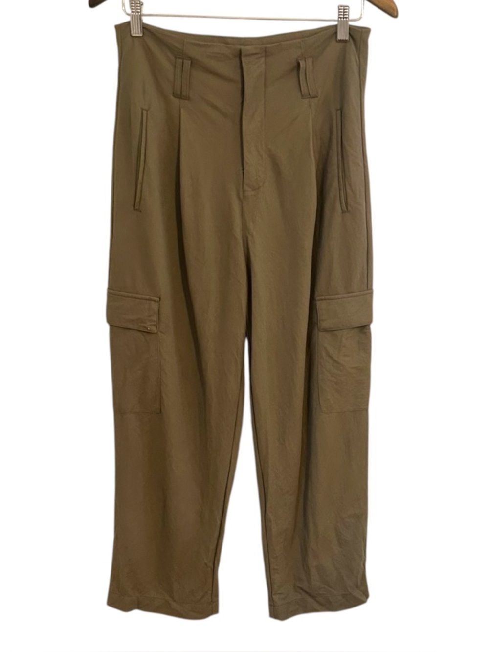 Pink Martini Women's Green Lightweight Cargo Trouser Pants- Size Small